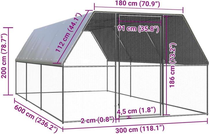 Image du produit vidaXL Hühnerkäfig