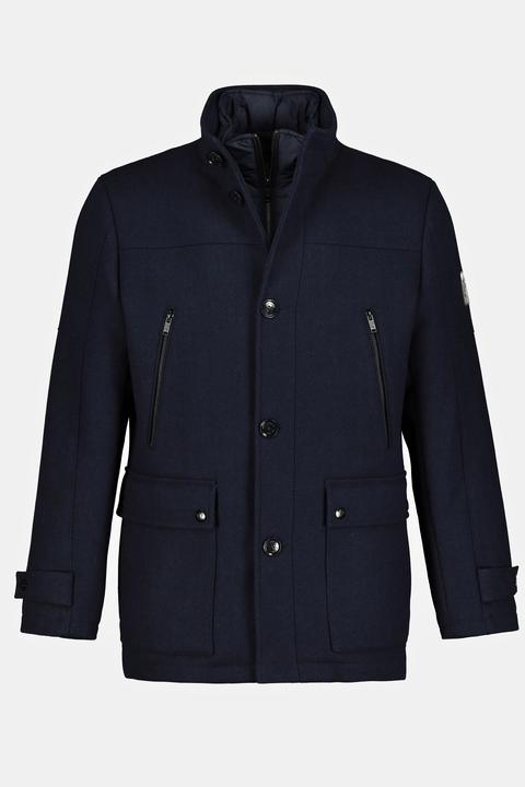 Actual product image JP1880 Wool blend jacket, water-repellent, herringbone insert, stand-up collar (L)