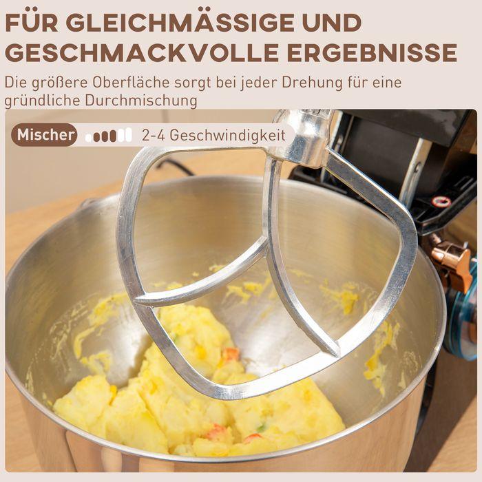 Produktbild Swisshandel24 Standmixer, Küchenmaschine, Rührgerät, 6 Stufen, 5,5L Edelstahlschüssel, Schwarz (1400 W)