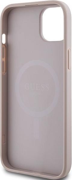 Actual product image Guess GUHMP14SG4GFRP iPhone 14 / 15 / 13 6.1" różowy/pink hardcase 4G Collection Leather Metal Logo (Apple iPhone 13, Apple iPhone 14, Apple iPhone 15)