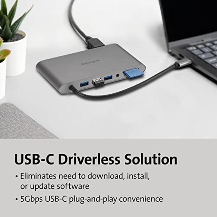 Productafbeelding Kensington UH1440p Mobiel USB-C 8-in-1 Docking Station (USB-C, 3 ports)