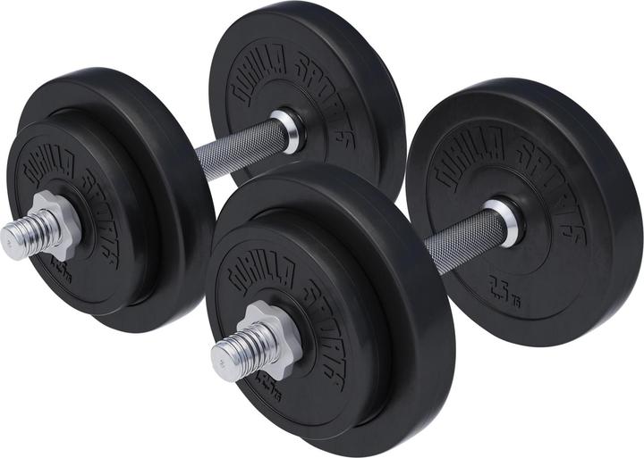 Gorilla Sports Set di manubri (4 x 2,5 kg, 4 x 1,25 kg)