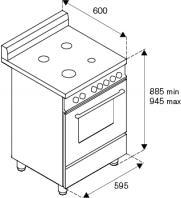 Actual product image La Germania Bertazzoni Americana AMN664EXT Cooker Stainless steel Gas A