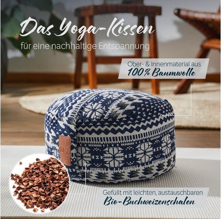 Image du produit DoYourYoga Yoga-Kissen Vishnu Buchweizenschalen, Mehrfarbig