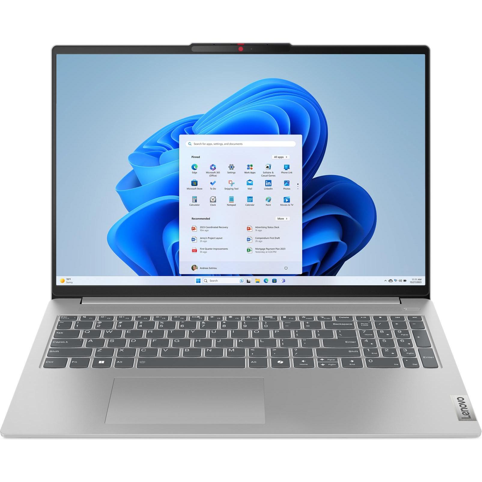Lenovo IdeaPad Slim 5 (16", Intel Core Ultra 7 155H, 32 GB, 1000 GB, DE), Notebook, Grau