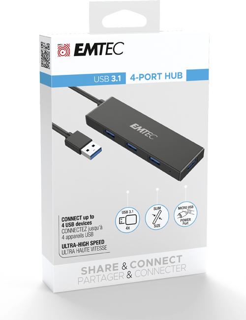 Immagine prodotto Emtec T620A (USB-A, 4 Porti)
