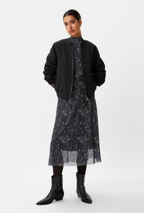 Produktbild Comma Kleid Gemustertes Mesh-Kleid mit Stehkragen (42)