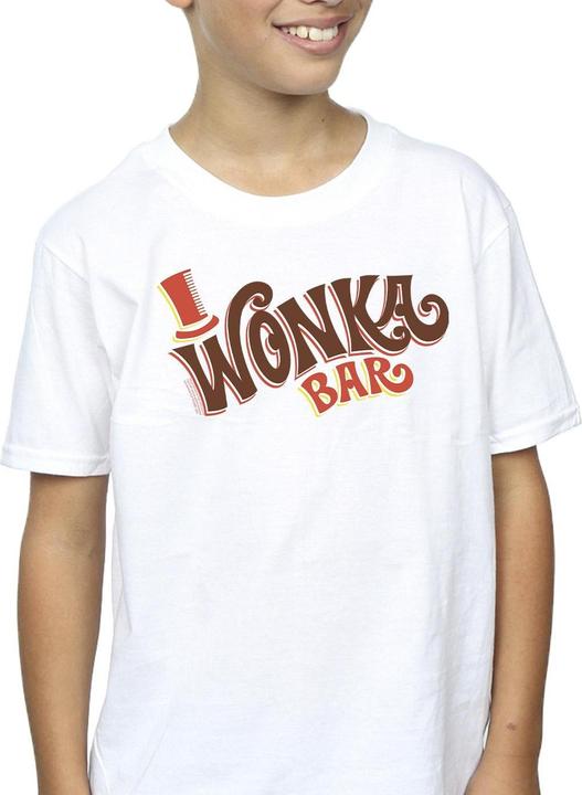 Actual product image Willy Wonka & the Chocolate Factory Boys Bar Logo T-Shirt (128)