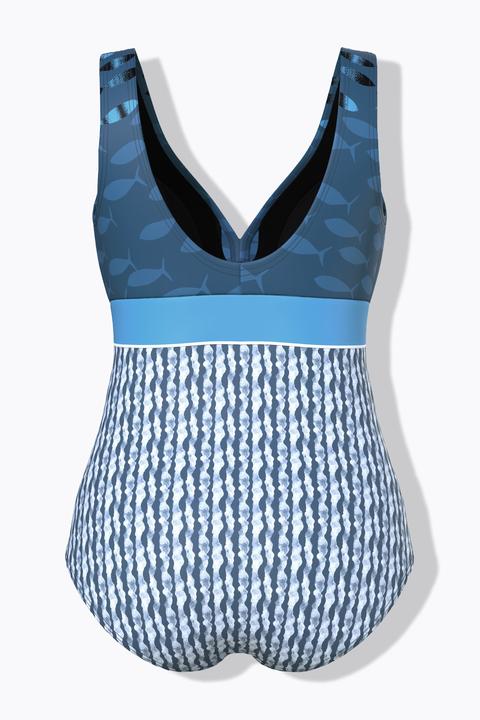 Actual product image Ulla Popken Mixed Print Swimsuit (60)