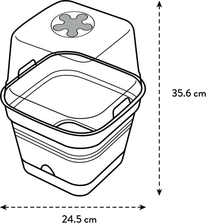 Produktbild Elho Green Basics Anzuchttopf Quadrat Allin1