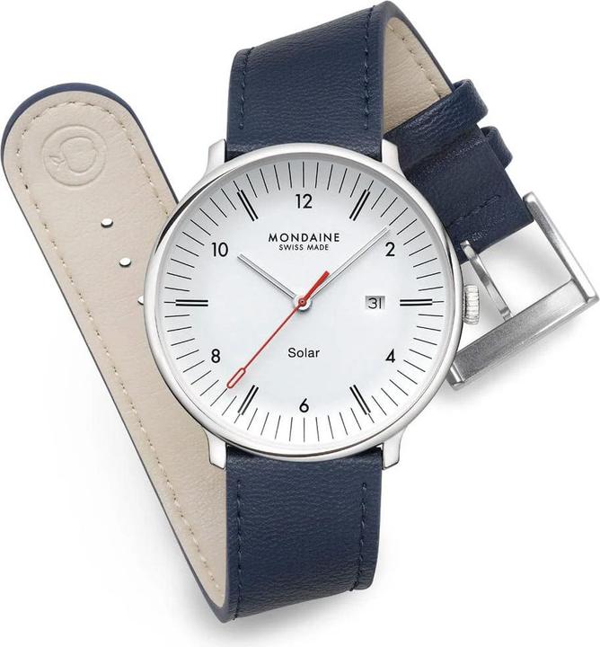 Produktbild Mondaine MLE.41910.LDV Herrenuhr Doppio Solar 41mm (Analoguhr, Swiss Made, 41 mm)