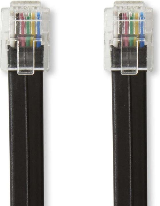 Produktbild Nedis Telefonkabel | RJ12 Stecker | RJ12 Stecker | 1.00 m | Kabeldesign: Flach | Kabeltyp: RJ12 | Sc
