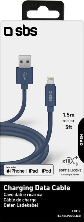 Produktbild SBS Lade- und Datenübertragungskabel Lightning Kollektion Polo (1 m, USB 2.0)