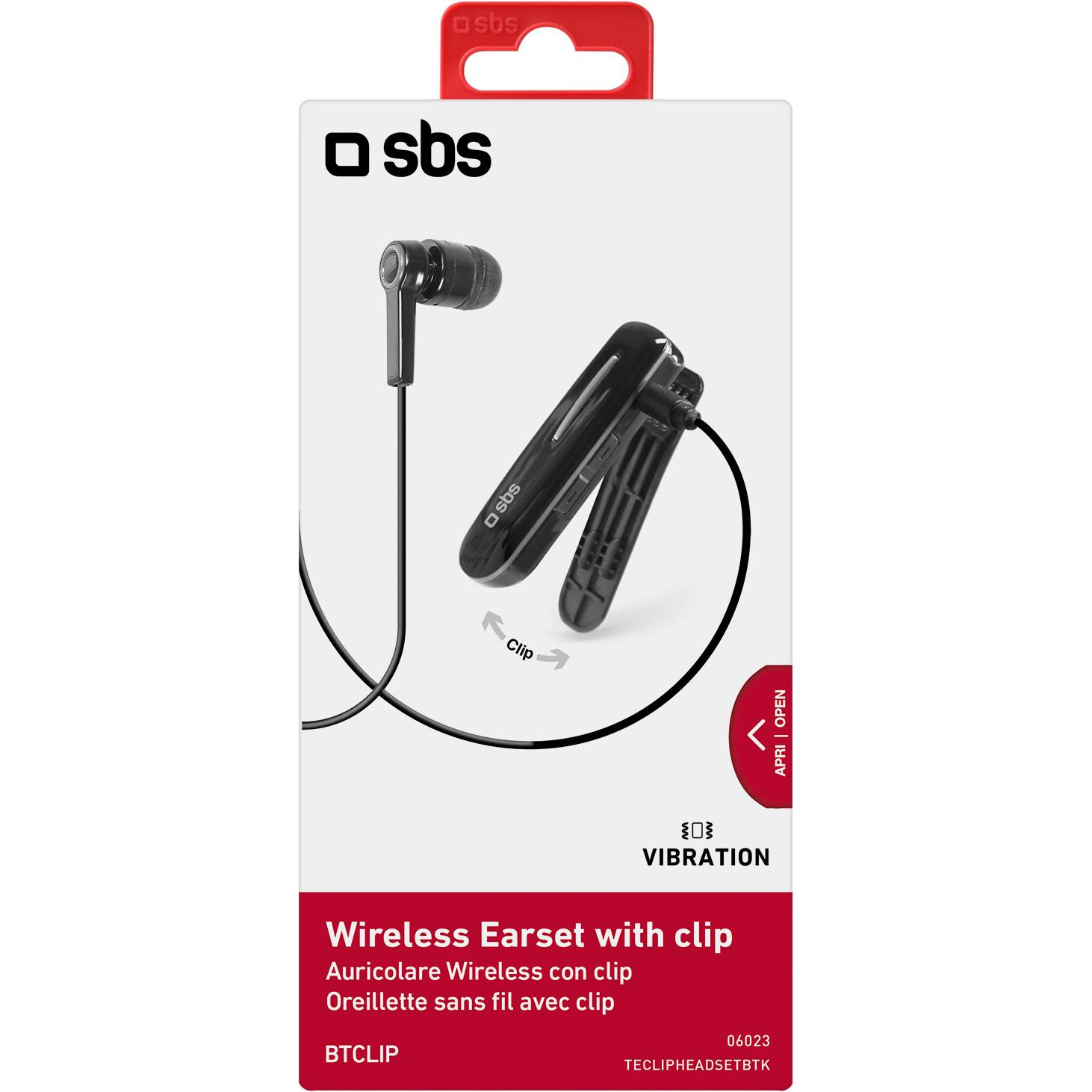 Thumbnail - SBS Wireless-Kopfhörer mit Clip (6 h, Kabellos), Kopfhörer, Schwarz