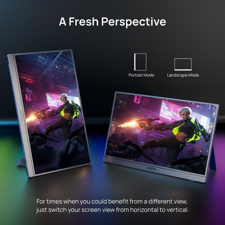 Image du produit Arzopa Portable Monitor Z3FC 16,1' 2,5K 180 Hz (2560 x 1440 pixels, 16.10")