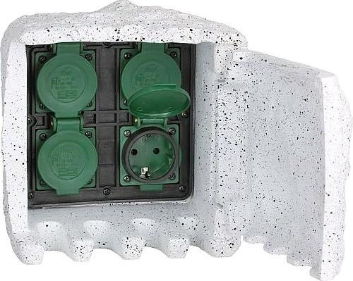 Produktbild EGB Stein mit 4 Steckdosen IP44