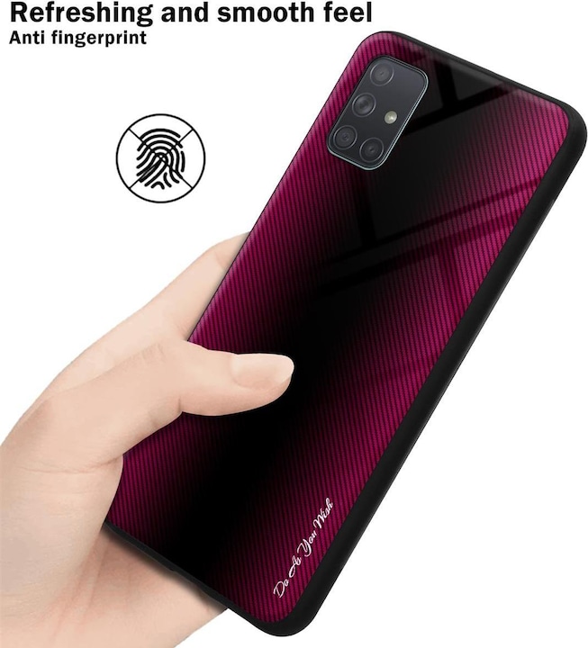 Productafbeelding Cadorabo TPU gestreepte glasplaat (Samsung Galaxy A71)