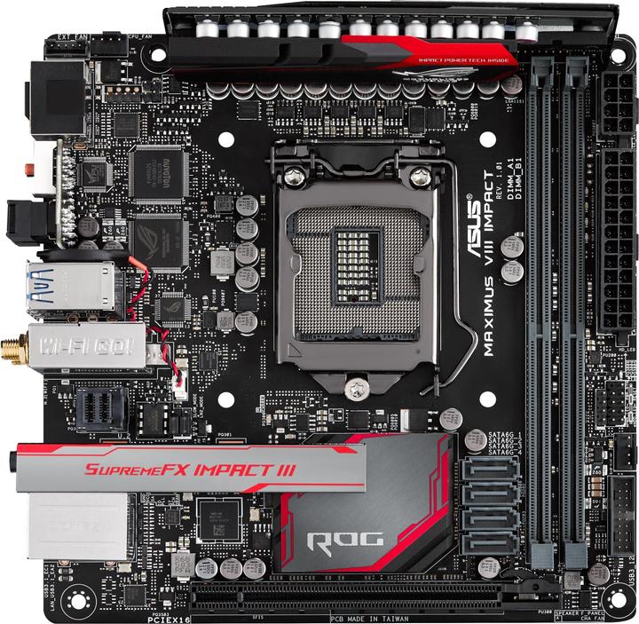 Produktbild ASUS Maximus VIII Impact (LGA 1151, Intel Z170, Mini-ITX)