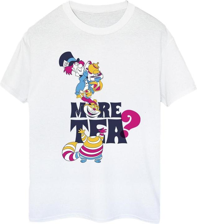Actual product image Disney Womens/Ladies Alice In Wonderland More Tea Cotton Boyfriend T-Shirt (3XL)