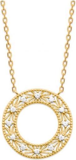 Image du produit Lara COLLIER Plaqué or - 40+2+3 - ZIRCONIA - ROND
