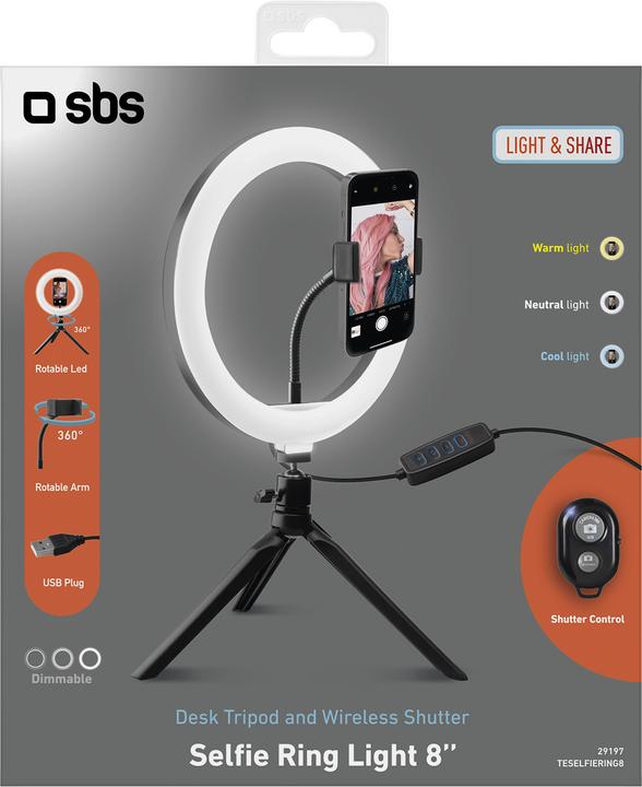 Image du produit SBS Trépied Selfie Ring Light 20cm
