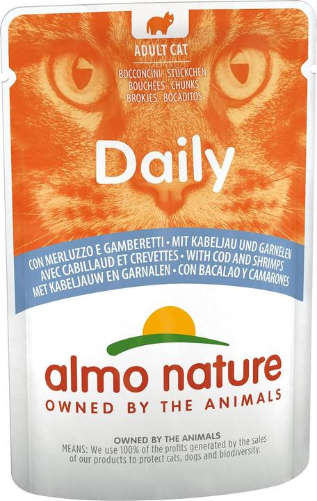 Produktbild Almo Nature Daily Menu Kabeljau & Garnelen (Adult, 1 Stk., 70 g)