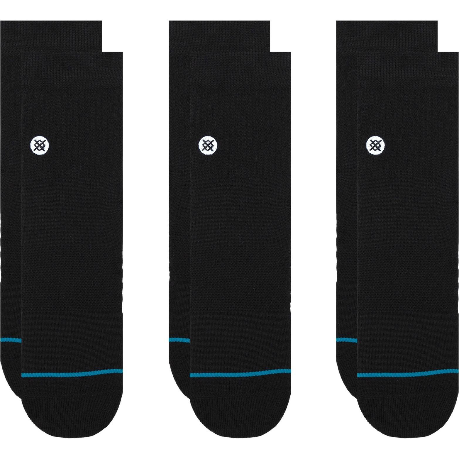 Thumbnail - Stance, Unisex, Socken, Icon Quarter, Schwarz, (3er Pack, 43 - 46)