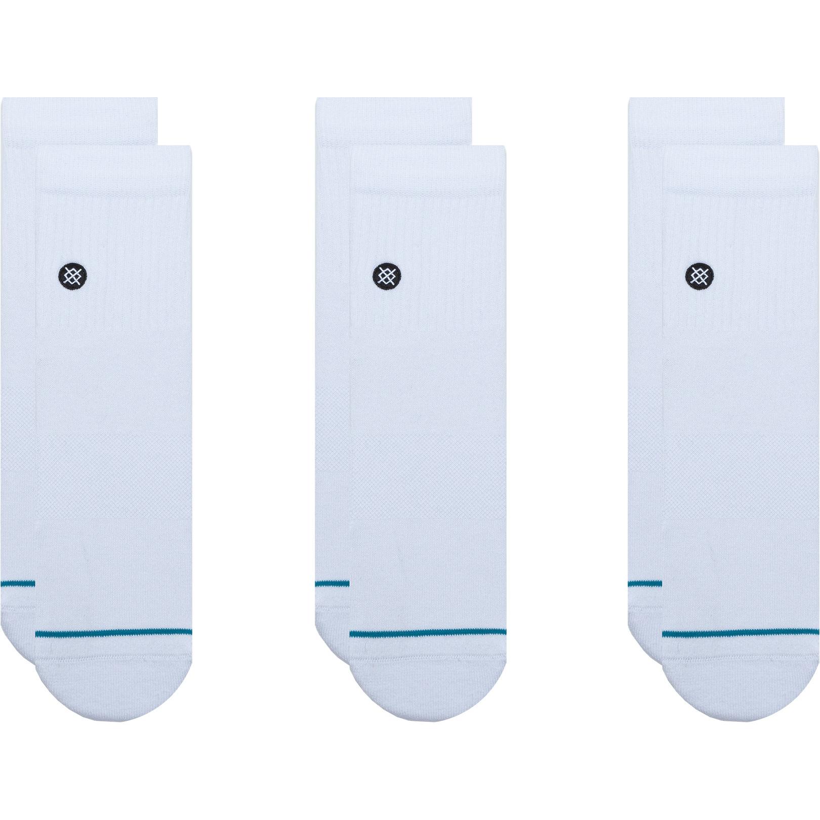 Thumbnail - Stance, Unisex, Socken, Icon Quarter, Weiss, (3er Pack, 43 - 46)