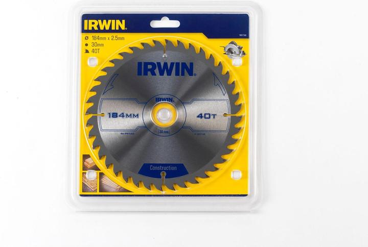 Produktbild Irwin IRW1897198 184 x 30 mm 40Teeth Kreissägeblatt mit ATB Mahlgrössen Zahn
