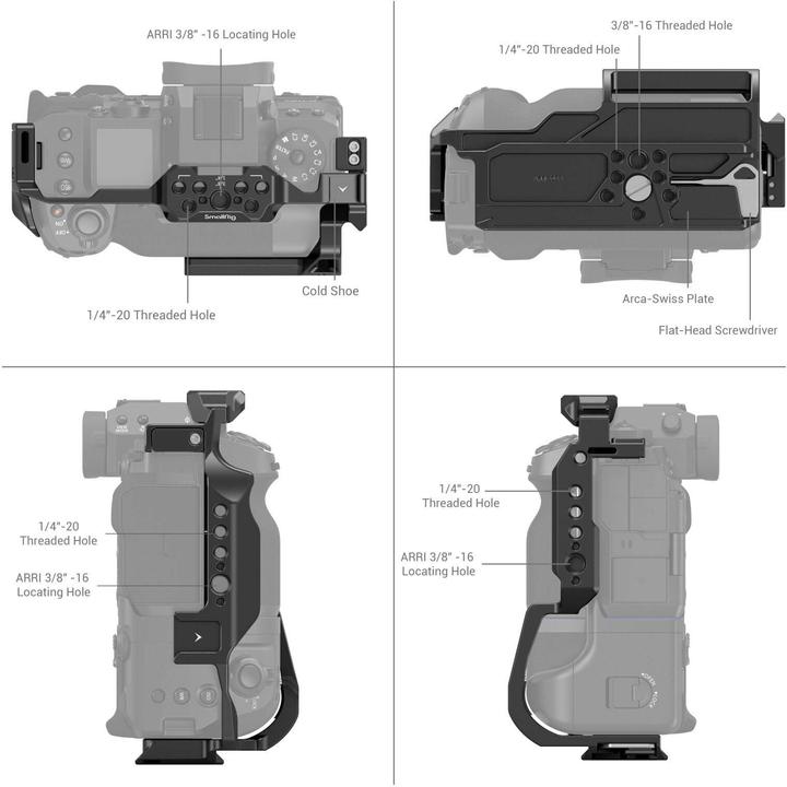 Immagine prodotto SmallRig Gabbia multifunzionale Fujifilm X-H2S con impugnatura per batteria FT-XH/VG-XH 3933 (Gabbietta)