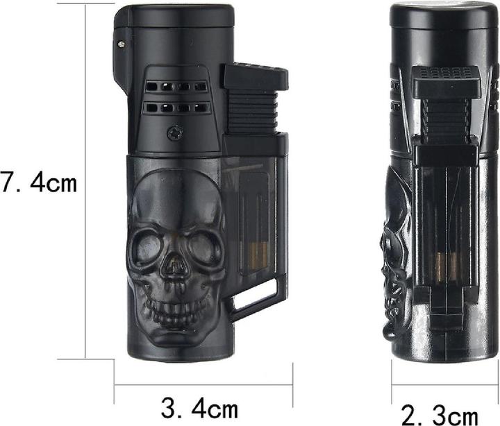 Produktbild Champ Sturmfeuerzeug mit 3D-Totenkopf
