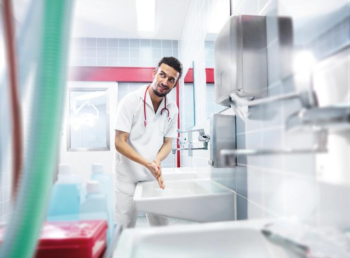 Actual product image Katrin Dispenser Stainless Steel for soap and disinfectant