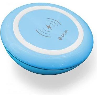 Devia Inductive fast wireless charger Qi Standard - Blue, Wireless Charger, Blau