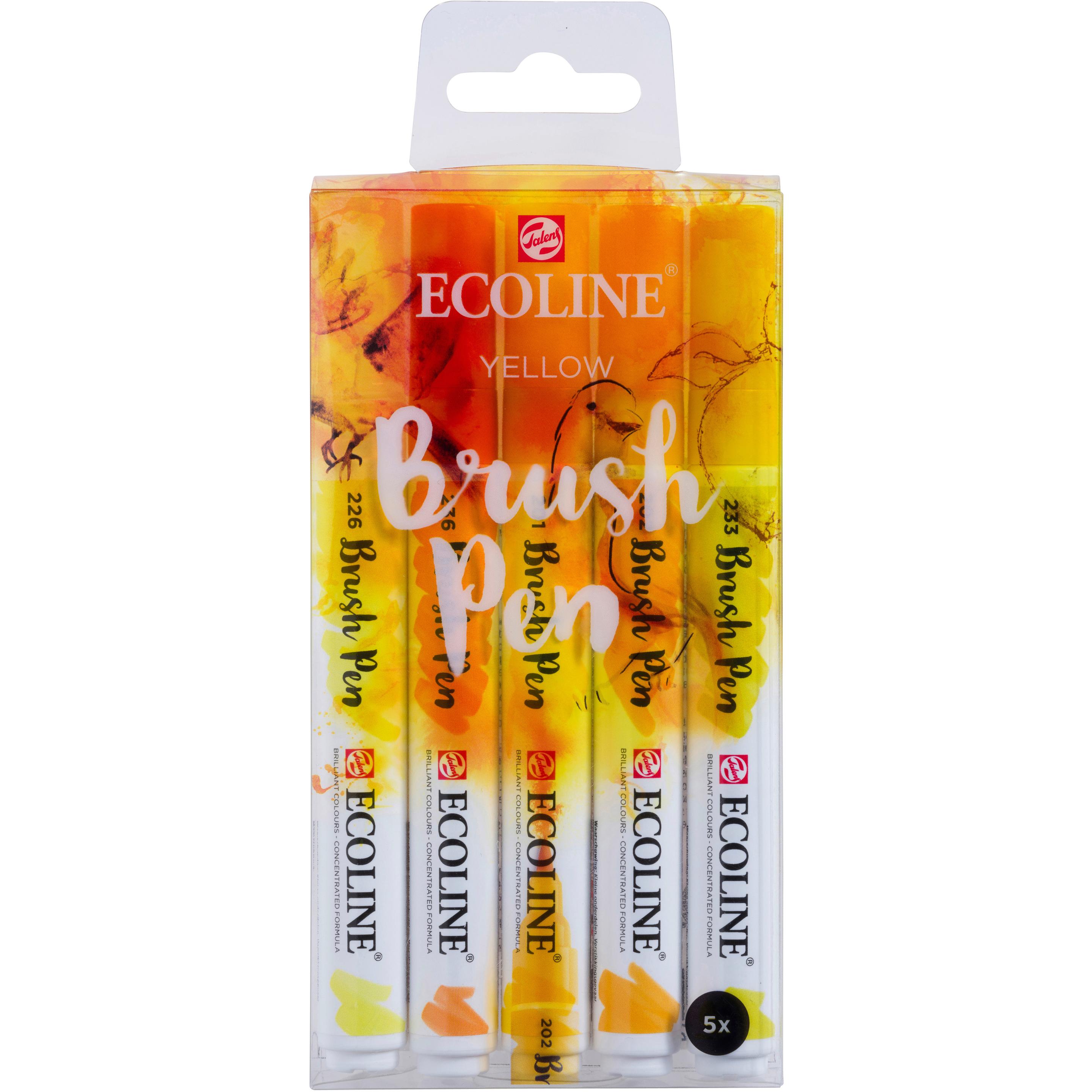Talens, Malstifte, ECOLINE - Brush Pen Set (Mehrfarbig, Weiss, 5 x)