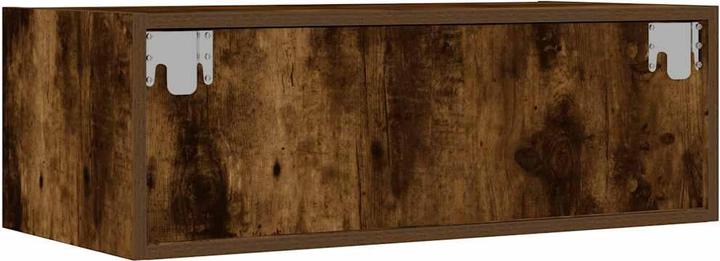 Actual product image VidaXL TV cabinet with LED lights smoked oak 75x35.5x25 cm HiFi cabinet