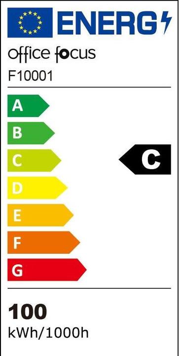 Energy Label Office focus Bürostehleuchte LYS 13000, Weiss (13000 lm)