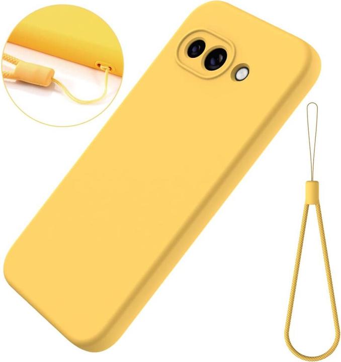 Actual product image Cover-Discount Google Pixel 9a - Silikon Gummi Hülle mit Riemen (Google Pixel 9a)