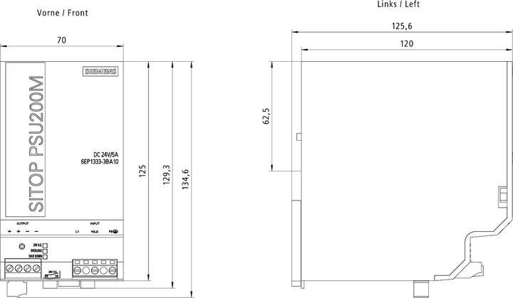 Produktbild Siemens Hutschienen-Netzteil (DIN-Rail