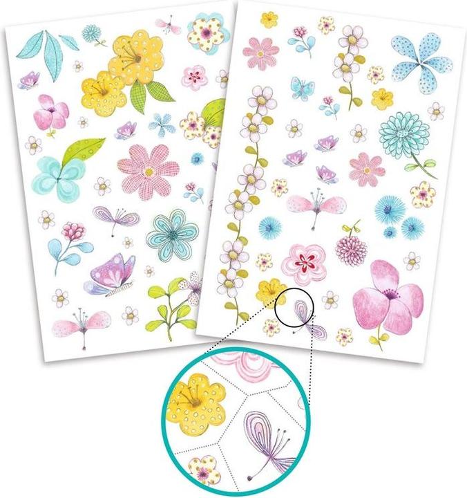Actual product image Djeco Tattoos flowers