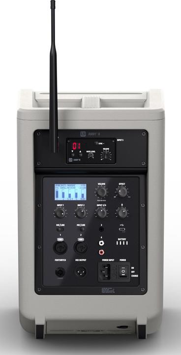 Immagine prodotto LD Systems ANNY® 8 HHD B8 G - Altoparlante PA Bluetooth® portatile con batteria ricaricabile, mixer e 1x (Attivo)
