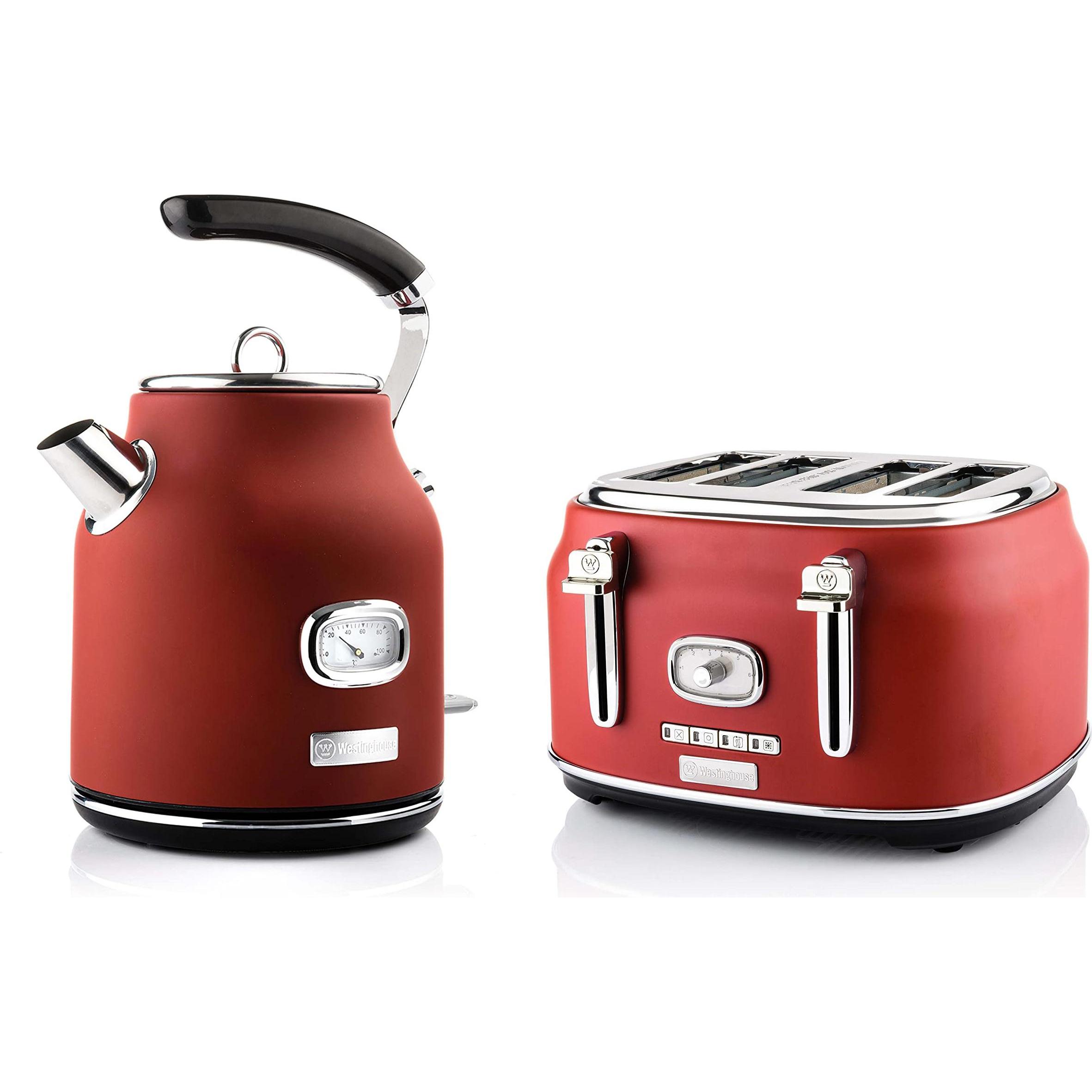 Westinghouse Frühstück-Set, Wasserkocher, Rot