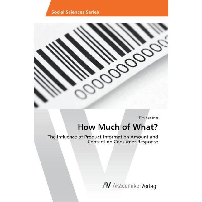 How Much of What?, Fachbücher
