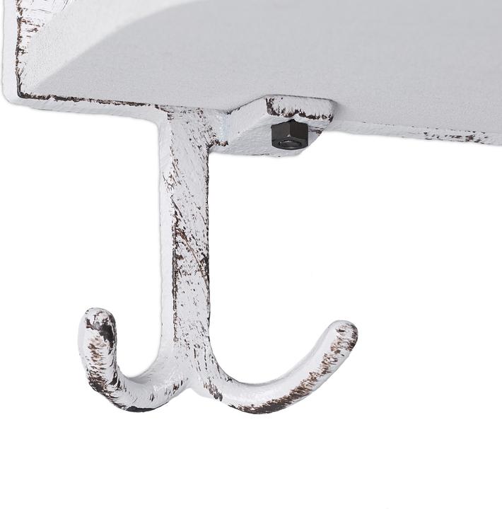 Actual product image Relaxdays Coat Rack, Shelf & Hooks (27 x 12 x 23 cm)
