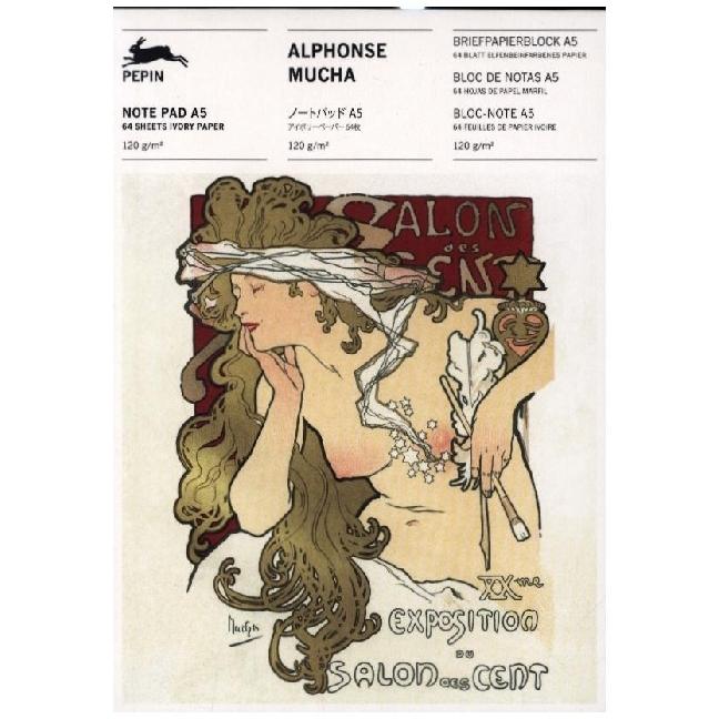 The Pepin Press, Heft + Block, Roojen:Alphonse Mucha (A5, Liniert, Kein Einband)