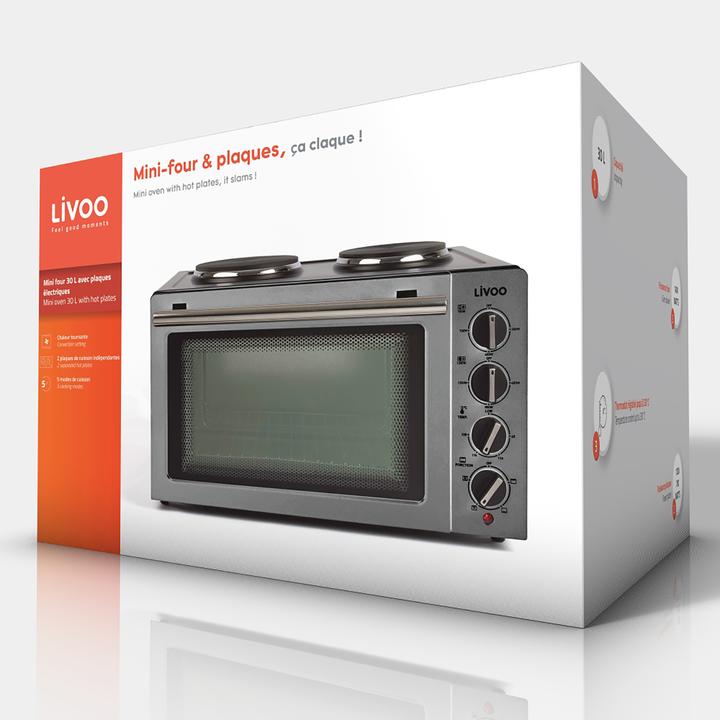 Image du produit Livoo Mini four 30 L avec plaques électriques