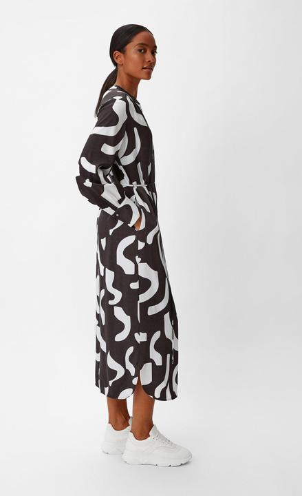 Image du produit Comma Kleid Twill-Kleid mit Stoffgürtel (38)