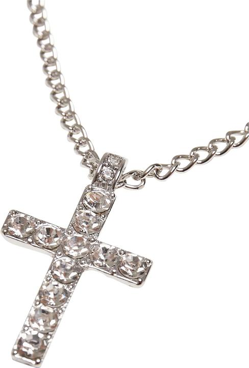 Produktbild Urban Classics Diamond Cross Necklace (Array, Oberstoff 1: 60% Zink Legierung 40% Eisen)