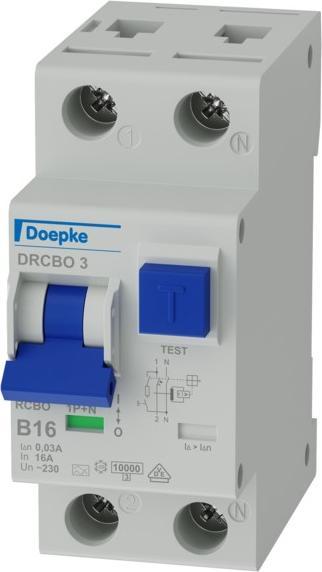 Actual product image Doepke FI/LS combination single pole N A A BCharacteristic Type