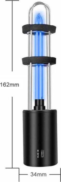 Produktbild No Name Keimtötende Sterilisationslampe 2in1 OZON/UV-C Promedix PR-210 B Schwarz