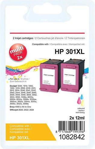 Image du produit Office Depot Cartouche d'encre J46AE 301XL Compatible J46AE Cyan, Magenta, Jaune